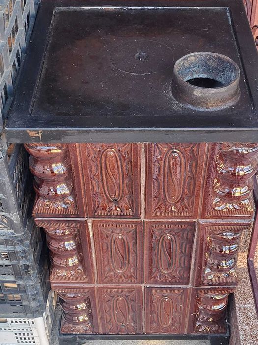 Soba teracota pe lemne cu plita, Terra Concept Amira, 7 kW, 90x45x45cm