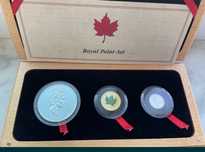 set monede canada aur platina argint 5 10 dolari 2000