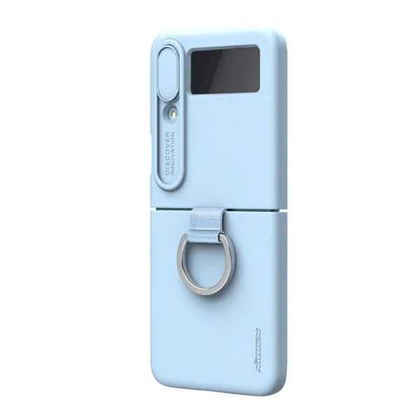 Силиконов калъф CamShield Silky за Samsung Galaxy Z Flip 4, 5G, син