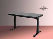 Birou reglabil electric Vitaholm Executive Black Wood
