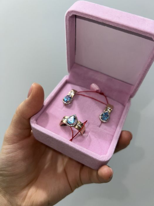 Набор золото с бриллиантом