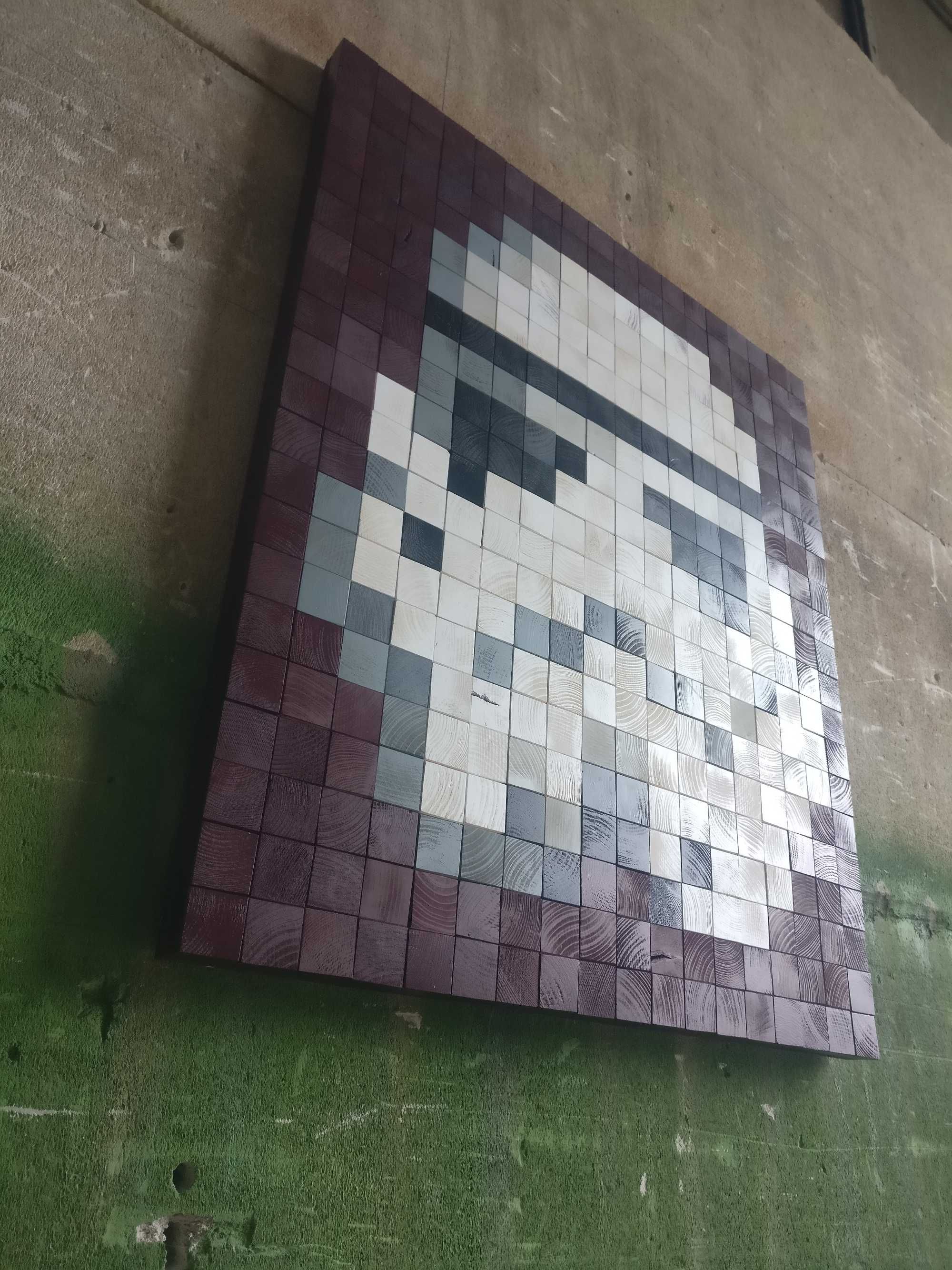 Pixel Art | Storm Trooper | Star Wars | Tablou lemn masiv 72,6x84,7cm