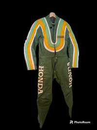 Винтидж Honda кожен мото костюм състезателен от 70те