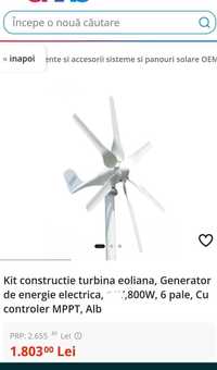 Turbină eoliană 1000 W 48V