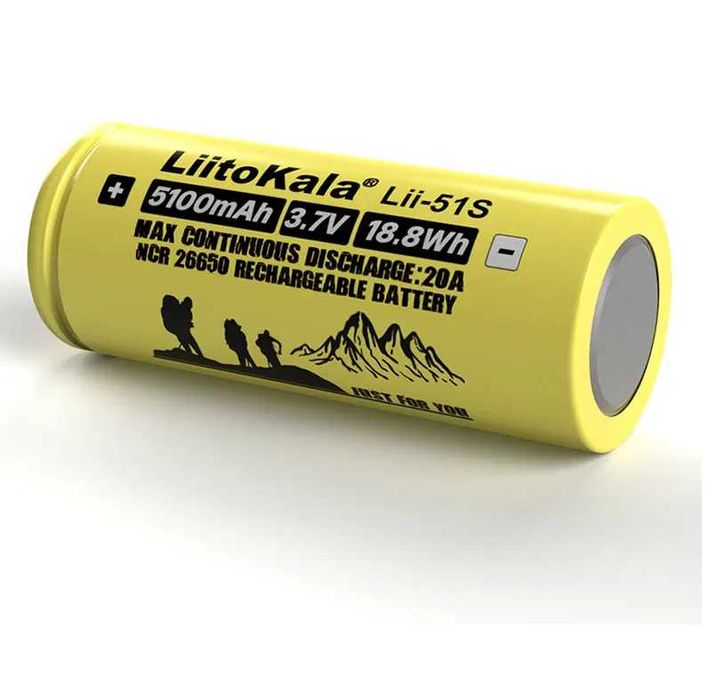 2XLiitokala Lii51S 26650 20A 5100mAH, Lii-35S 18650 battery 3.7V 3500m