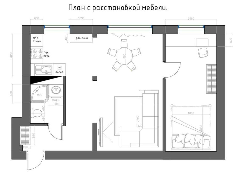 Квартира Евродвушка