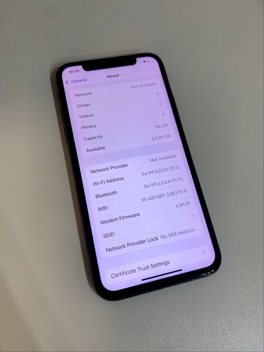 Vand iPhone X 64 GB Space Gray
