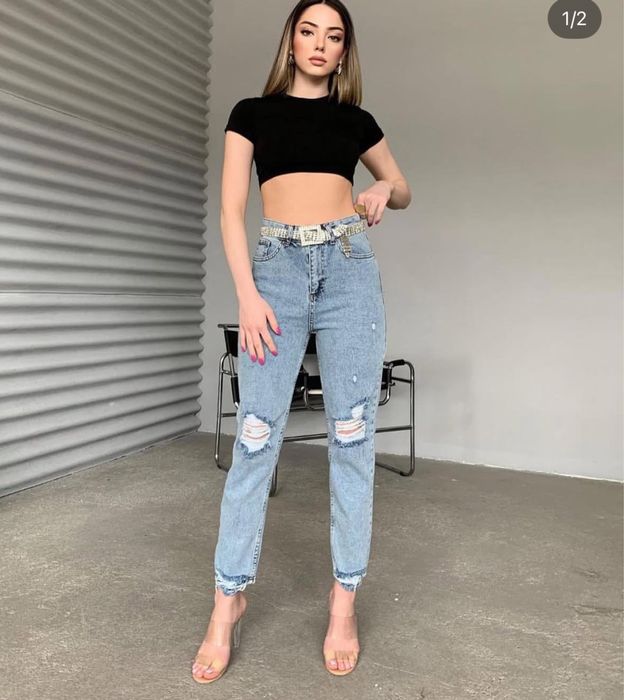 Джинсы рванные момс турция новые