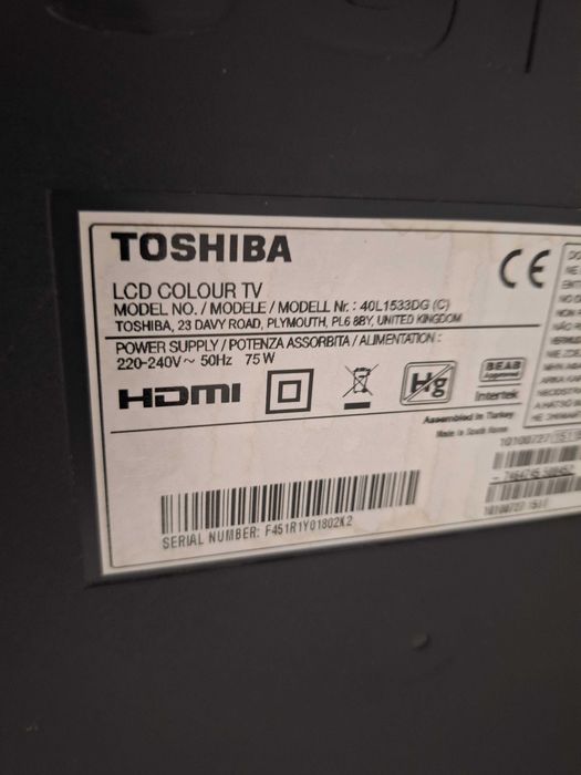 40" led tv Toshiba телевизор