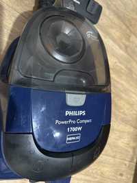 Пылесос philips power pro compact blue
