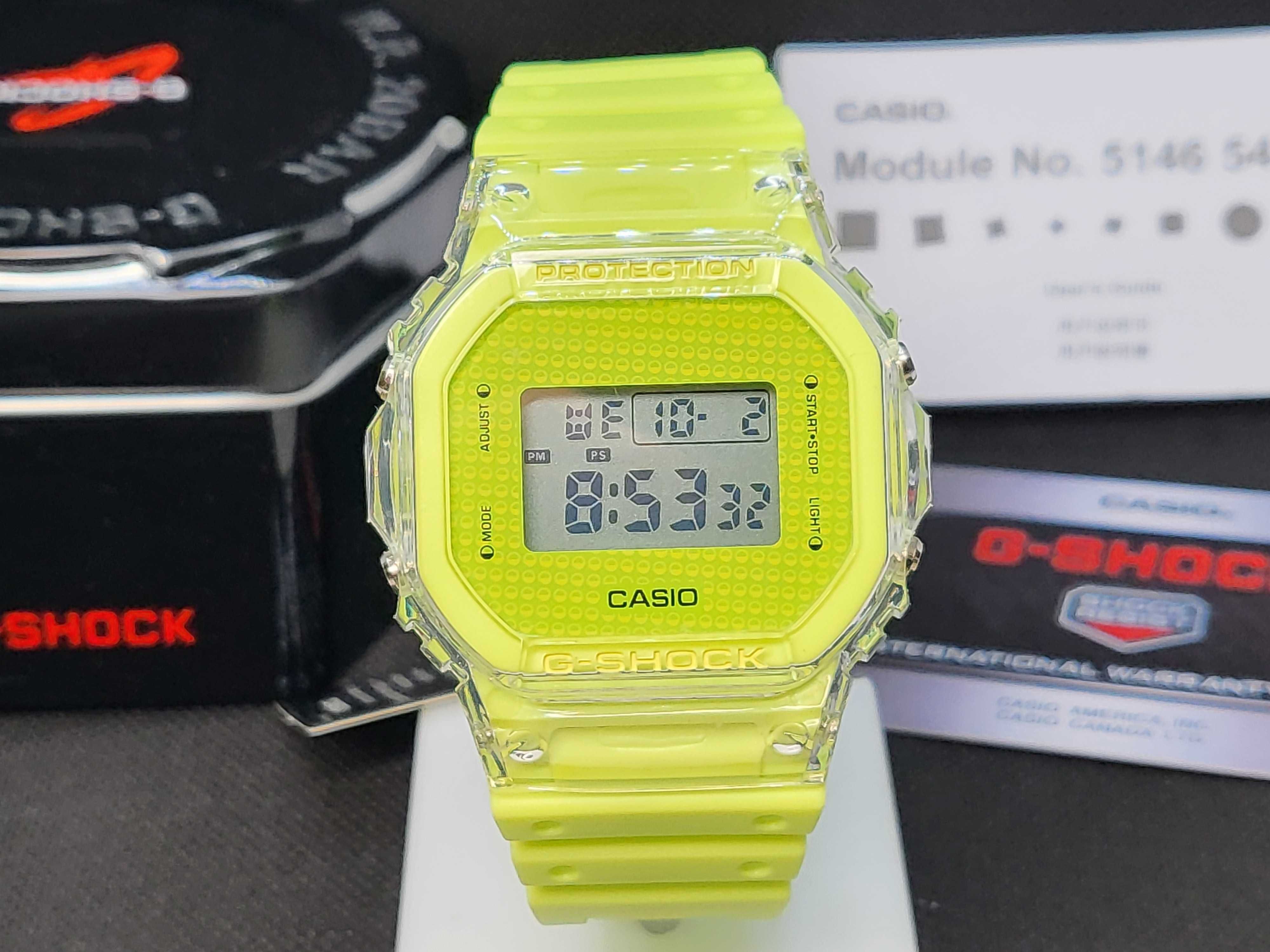 CEAS Casio g shock dw 5600 Neon Yellow ,Nou, Garantie