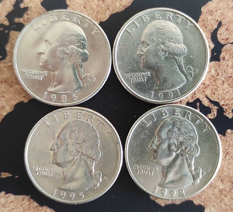 Монети САЩ - 4 бр. [1986-1998]
