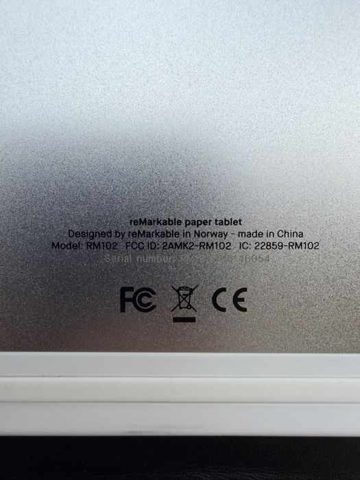 Remarkable paper tablet v1 ebook e-book reader