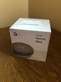 Google Home Mini, сива смарт тонколонка