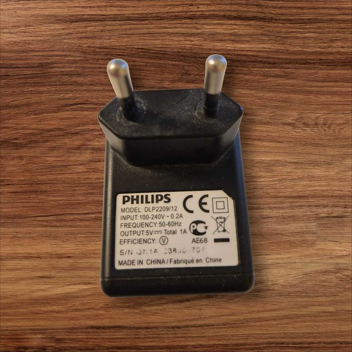 Încărcător original Philips DLP2209/12 – Dual USB, 5V / 1A, negru