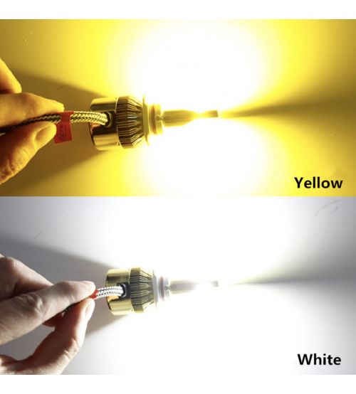 Bec Led H4-H7 BICOLOR Galben Si Alb TRANSPORT 0
