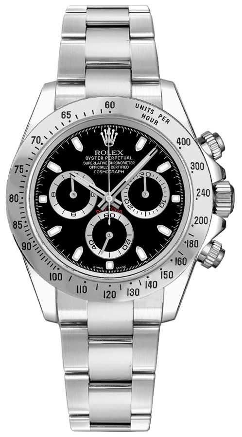 Часовник Rolex Cosmograph Daytona Steel Bezel Black Dial