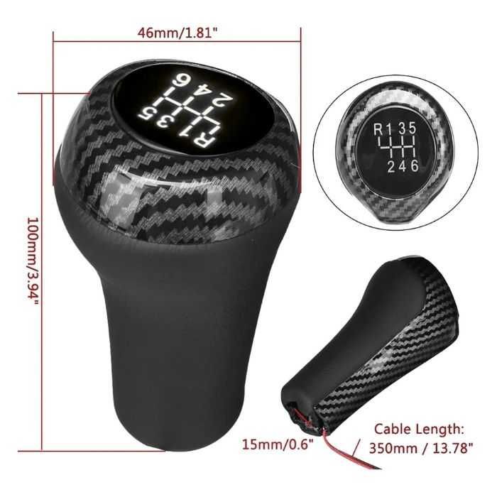 Топка за скоростен лост 5 или 6 Скорости - Светеща БМВ