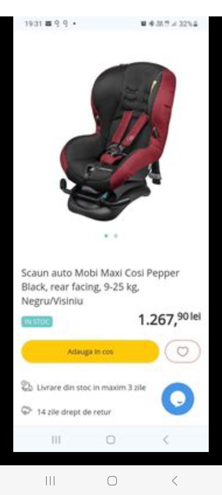 Vand scaun maxi cosi mobi Rf