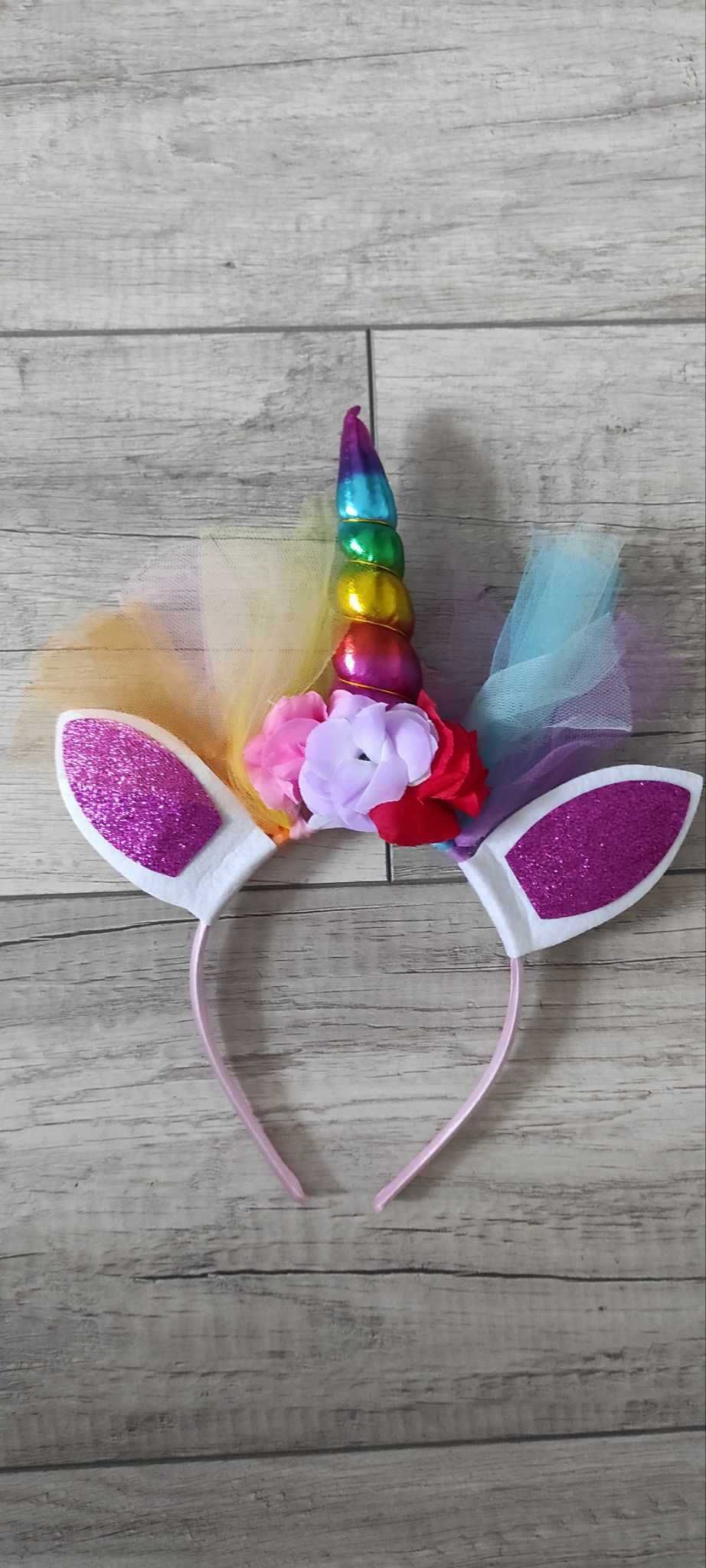 Set costum aniversare fetite 4-5 ani 4 piese model unicorn