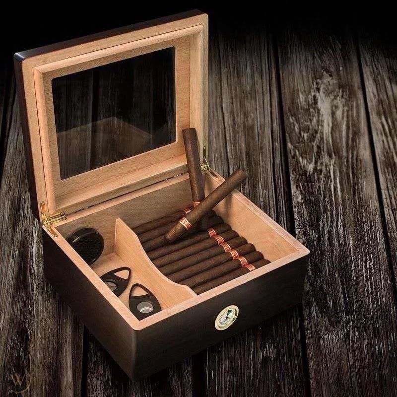 Кутия хумидор за пури кедрово дърво пура cohiba galiner цигари запалка