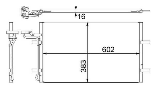 Радиатор климатик MAHLE ORIGINAL AC 410 001S, VOLVO , FORD
