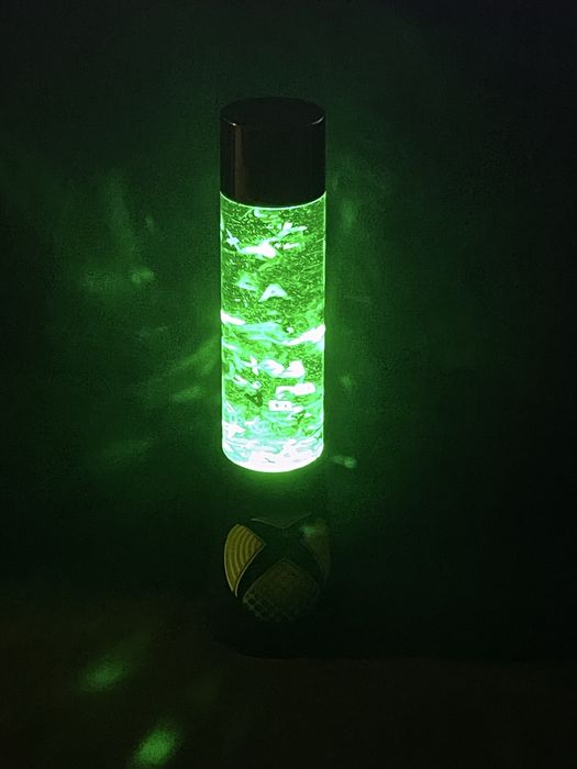 Lampa XBOX Paladone - care se aprinde si invarte litere din glitter