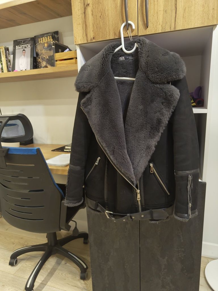 Дублёнка авиатор Zara