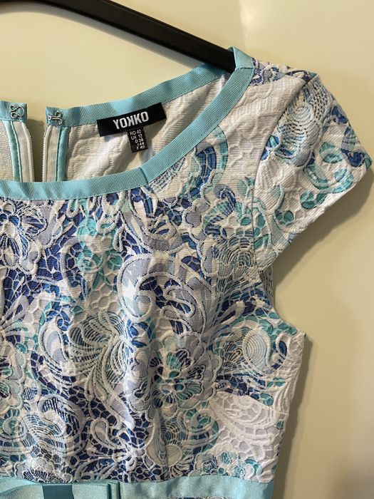 Rochie alb cu bleu Yokko