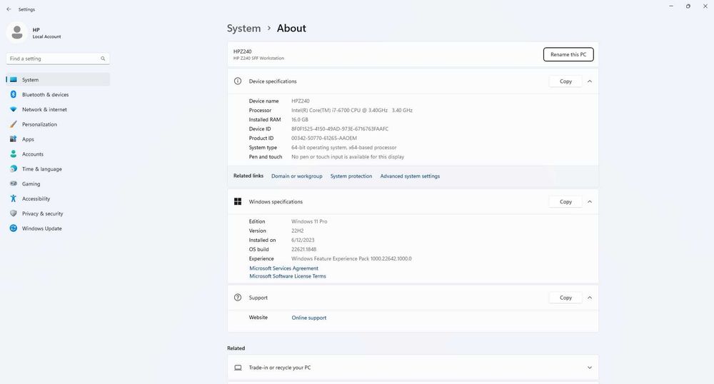 Мощен компютър HP Z240 Workstation i7-6700/RAM 16GB DDR4/Win 11 Pro