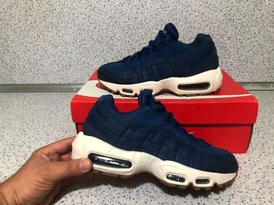 ОРИГИНАЛНИ *** Nike Air Max 95 Premium Leather / Blue Dark Blue