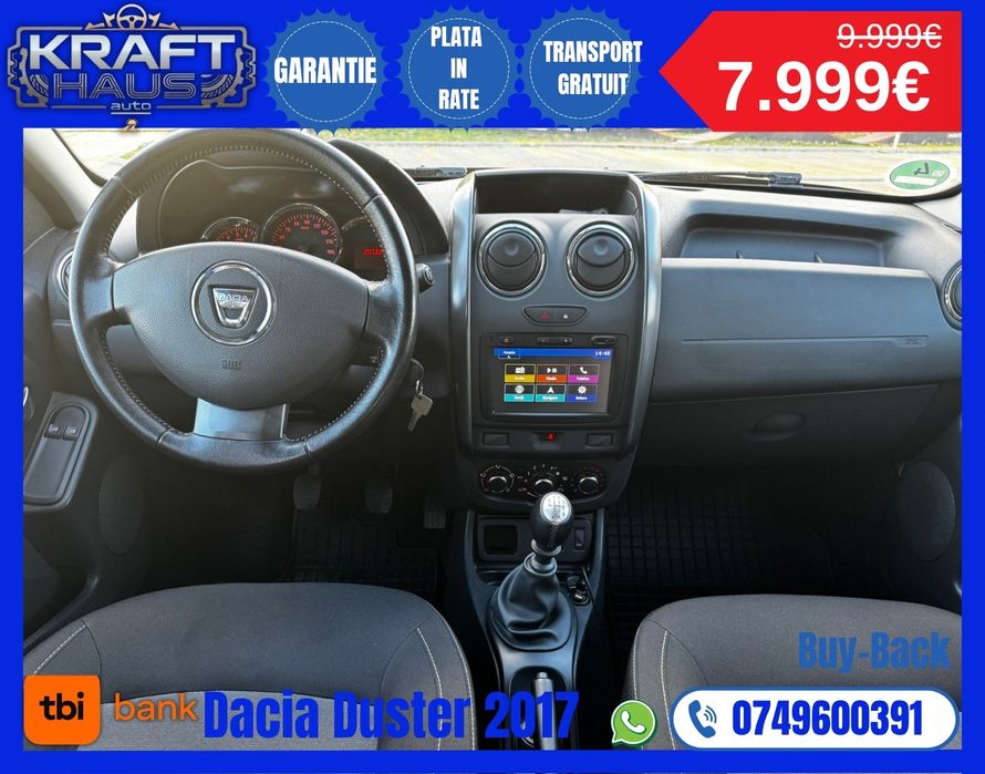 Dacia Duster 2017 1.5dci rate fixe fără avans