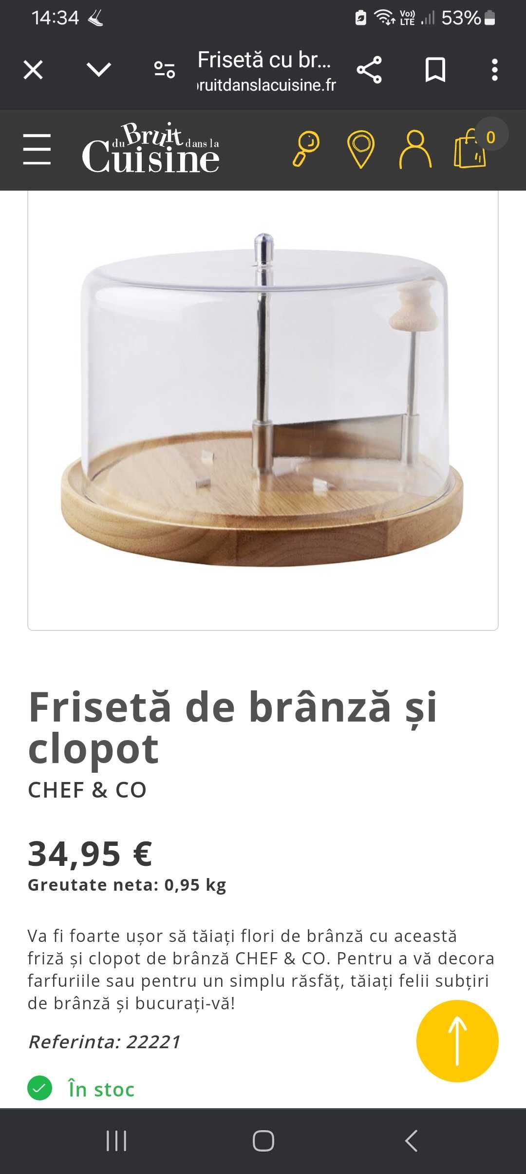 Freza razatoare pentru branza sau ciocolata