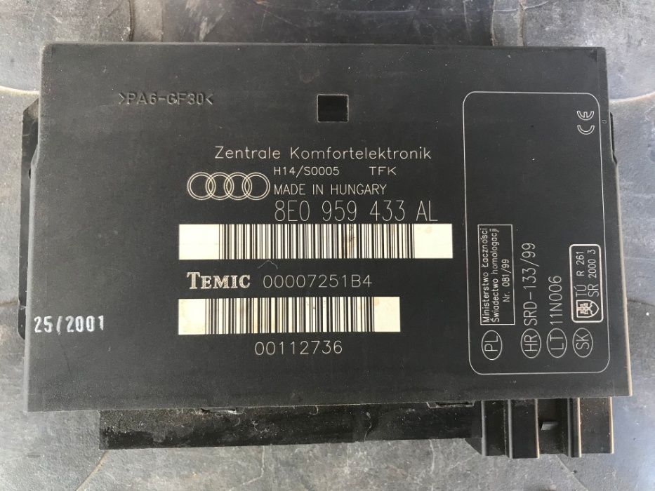 vand modul comfort audi a4 b6 1,8 quatro seria 8EO 959 433 AL