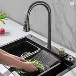 Chiuveta Multifunctionala Inox Negru 750x460,toate accesoriile incluse