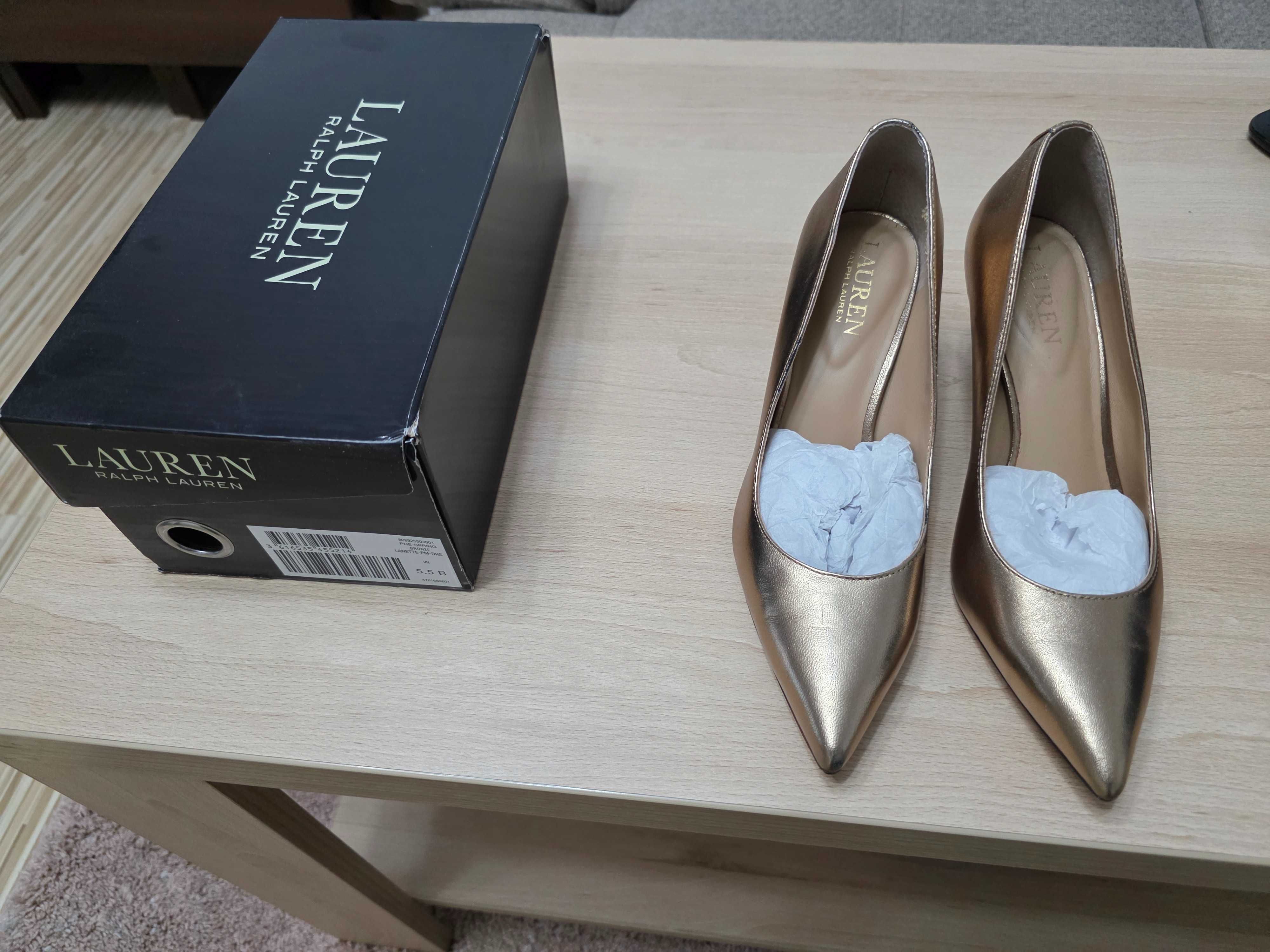 Pantofi dama Lauren Ralph Lauren stilettos de piele Lanette