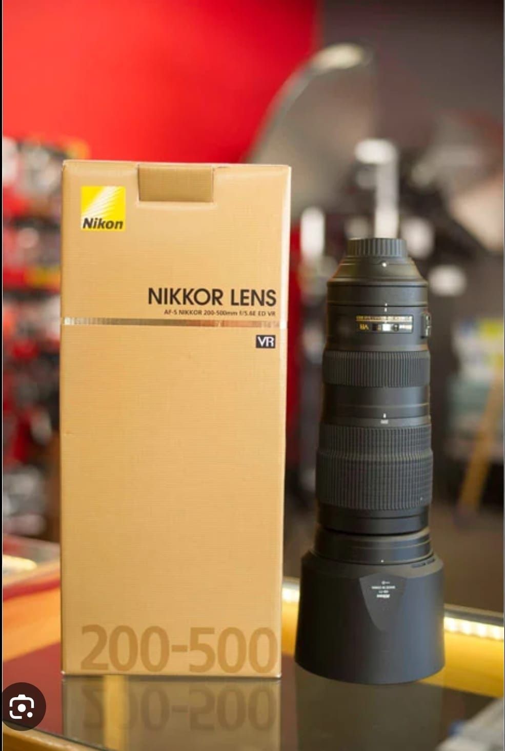 Obiectiv Nikkor 200-500 mm F 5.6 în stare foarte bună. 
Aspect 10/10.