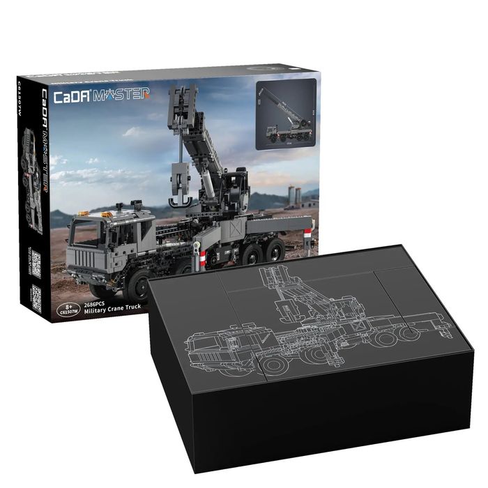 Конструктор военен камион с кран CADA C61507W