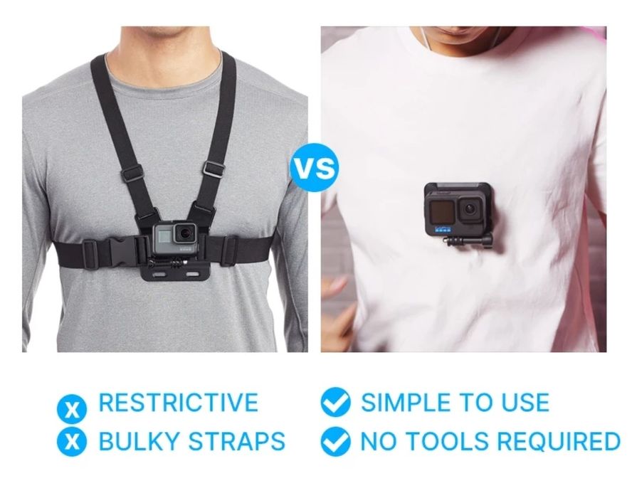 магнитное крепление любых экшн камер к одежде