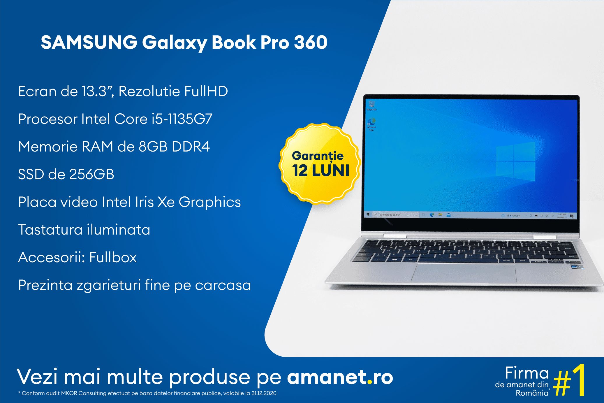 Laptop Samsung Galaxy Book Pro 360 (930QDB-KF2 - BSG Amanet & Exchange