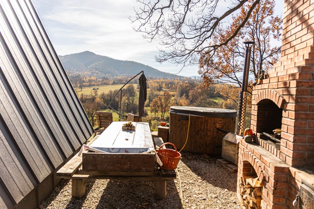 Cabana AFrame la munte - cu ciubar