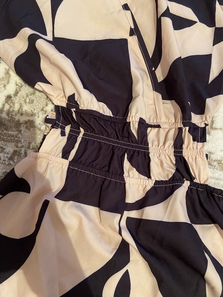 Rochie midi cu elastic in talie