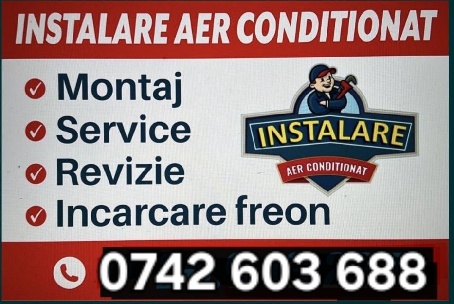 Montaj Aer condiționat,Service,Încărcare freon GARANȚIE