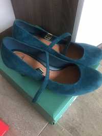 Дамски обувки Clarks 39 номер синьо зелено