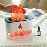Umidificator, Difuzor de Aroma cu Sare de Himalaya, Design Flacara