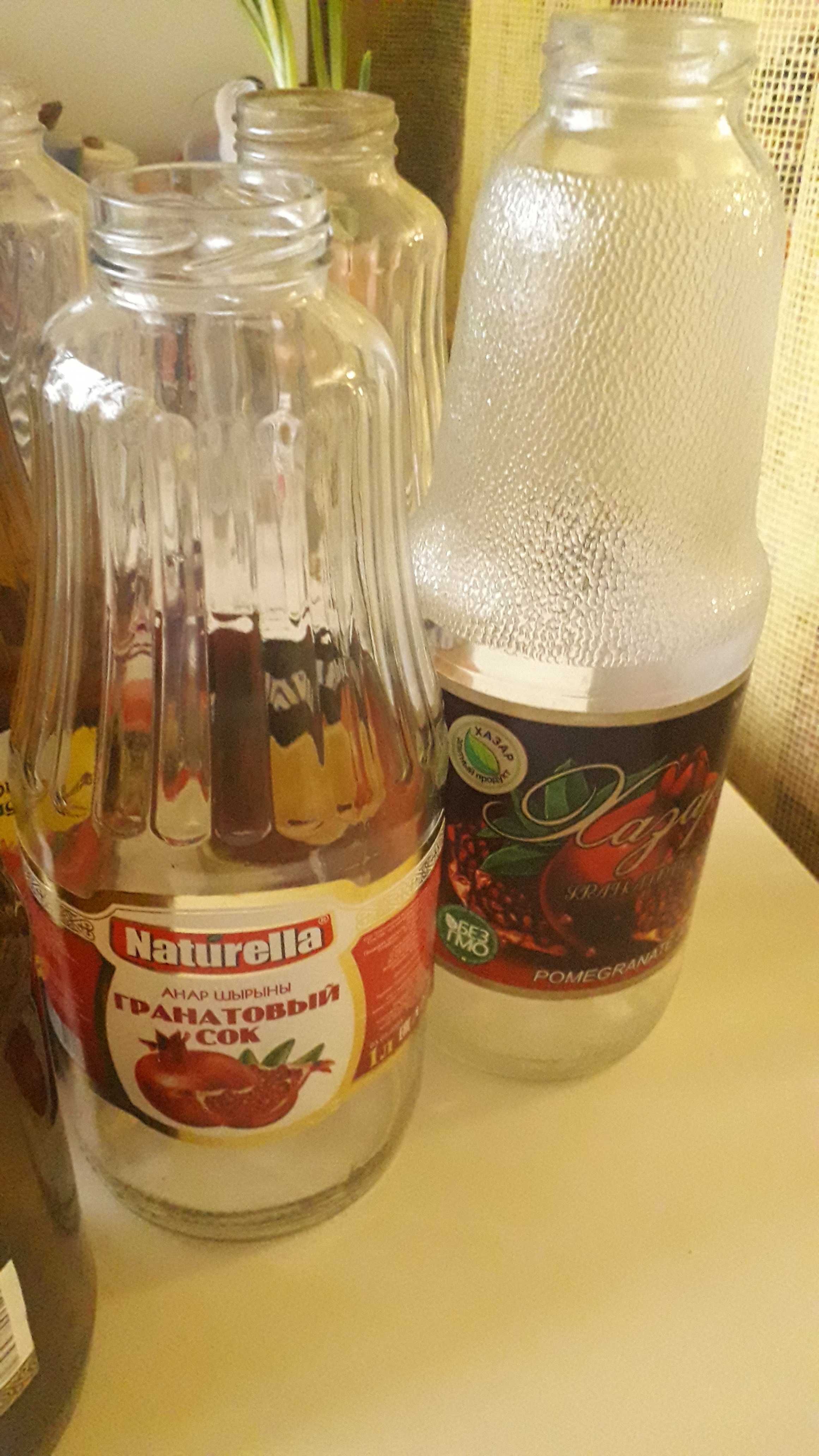 Бутылки 1 литровые из под сока.