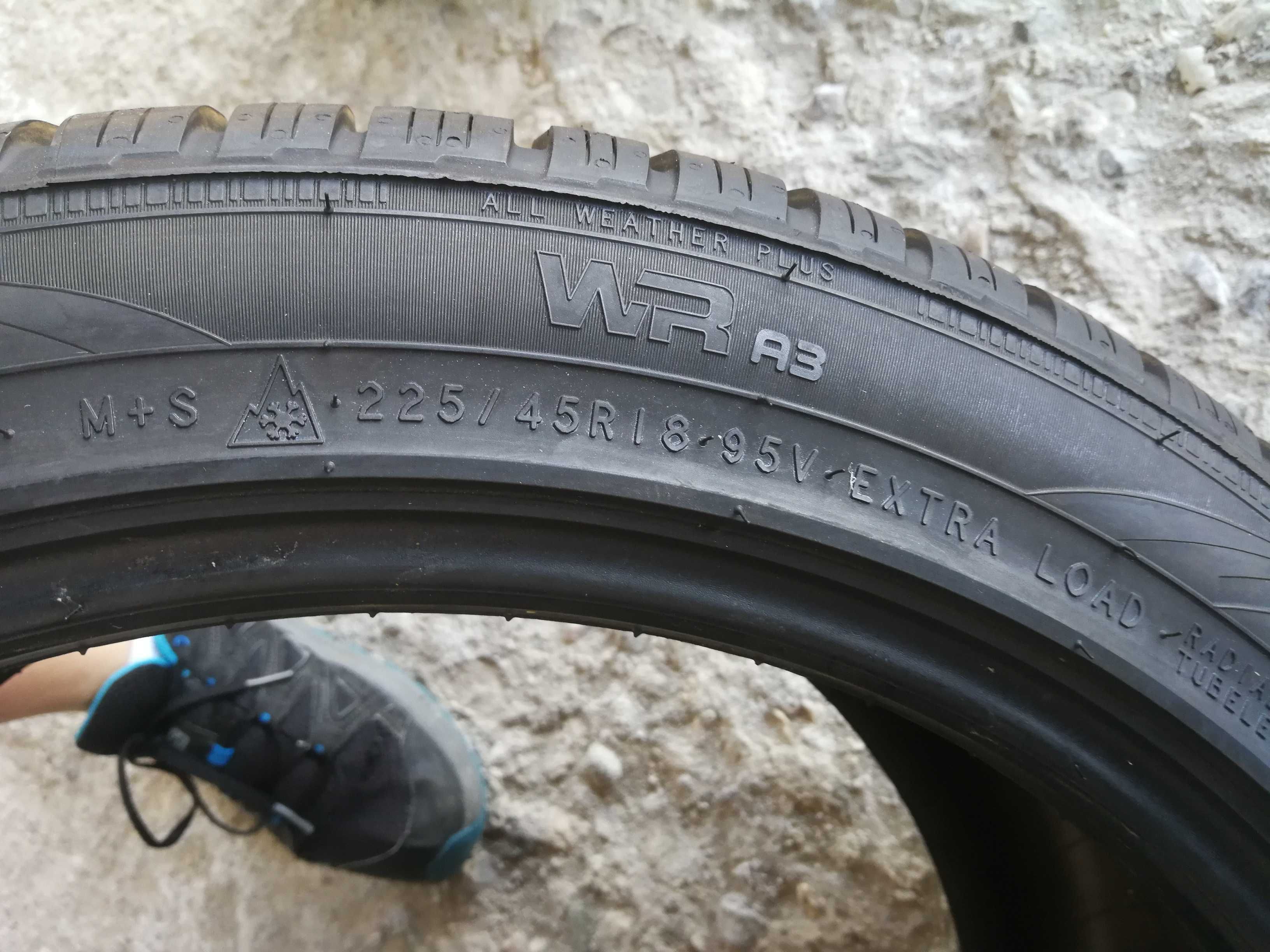 2 Нови зимни гуми R18 225/45 Nokian WR A3 All Weather Plus 95V M+S XL