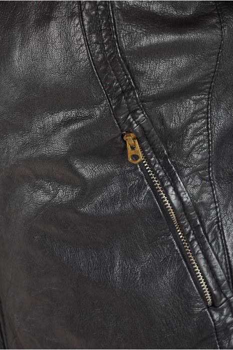 G-star Raw черно вталено яке от изцяло естествена кожа, размер XS/S