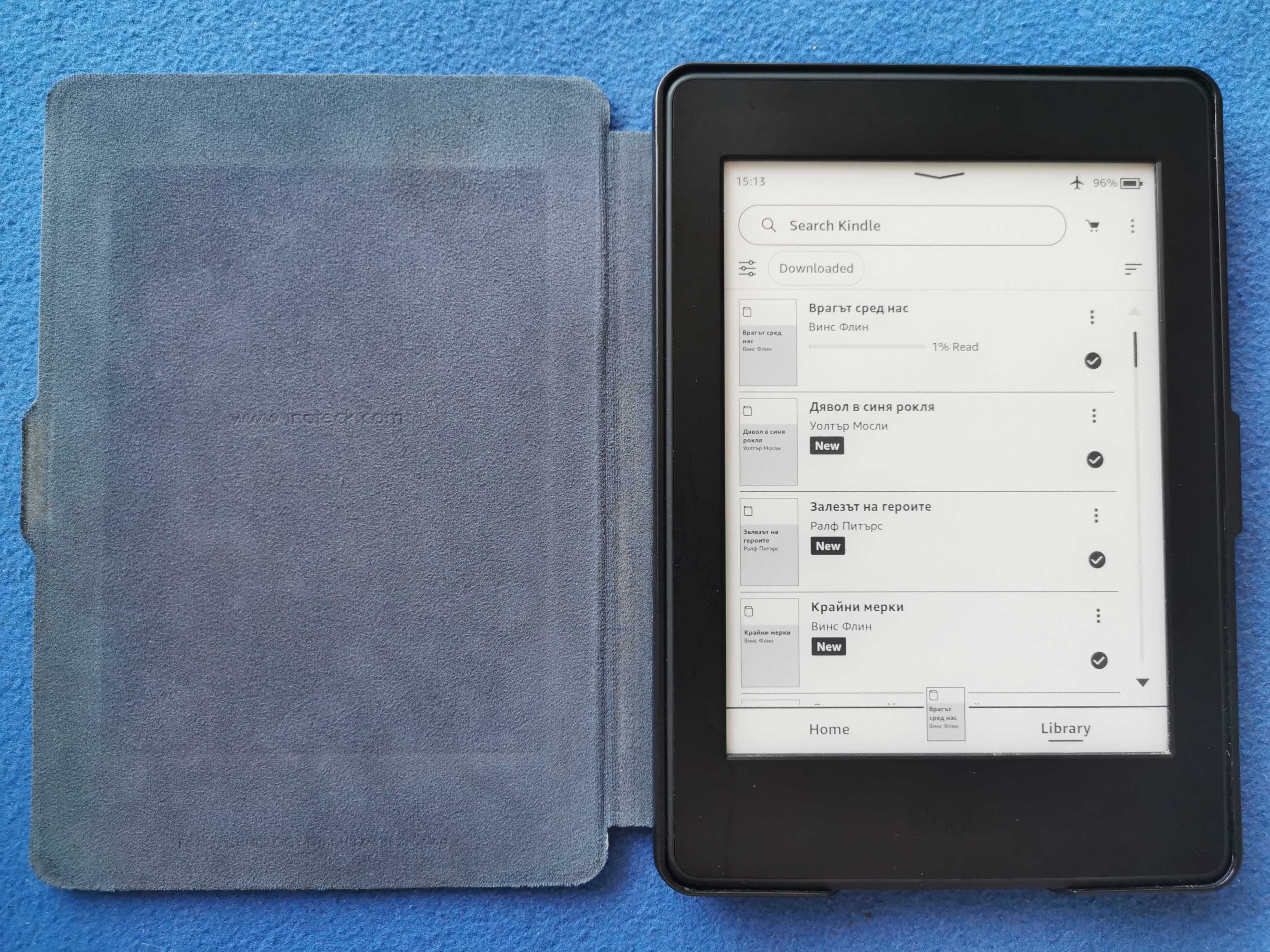 четец Kindle Paperwhite 3, 7 Gen. с подсветка,  бял/черен