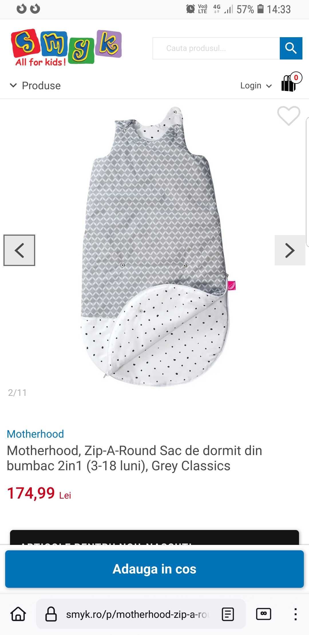Vand sac de dormit bebelusi